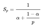 Amdahl's law formula