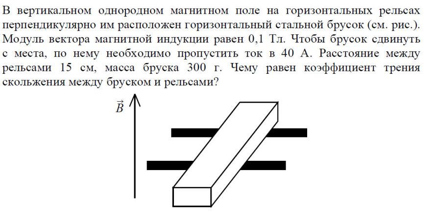 Вертикальное однородное поле. Вертикальное однородное магнитное поле. Стальной брусок физика. На горизонтальный рельсах находящихся. В однородном магнитном поле на горизонтальных проводящих рельсах.