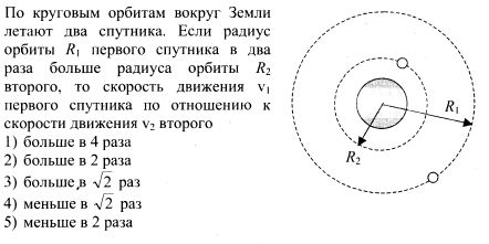 Скорость спутника движущегося по круговой орбите