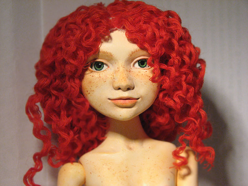 Рыжий кудрявый парик