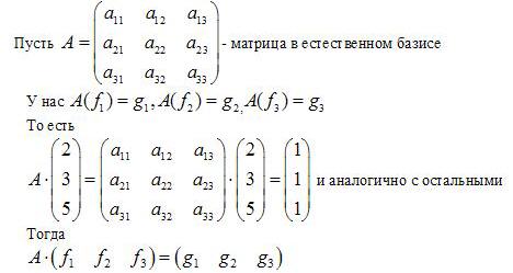 Пусть а и б. Базис матрицы. Матрица в естественном базисе. Базис это в математике матрицы. Стандартный Базис матрицы.