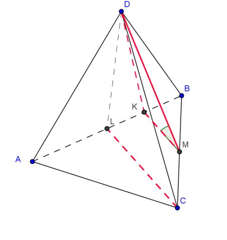 Точка m середина ребра bc. Длина ребра правильного тетраэдра ABCD равна 1. Угол между скрещивающимися прямыми в тетраэдре. Угол между ребрами тетраэдра.