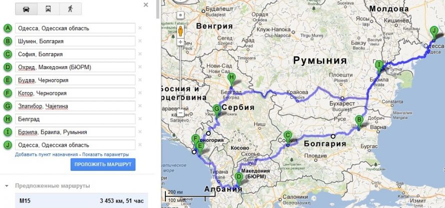 Румыния и болгария карта