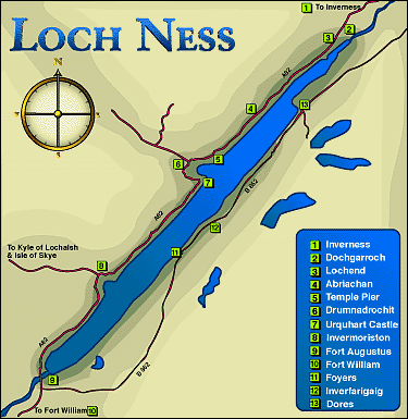 Озеро лохнесс карта