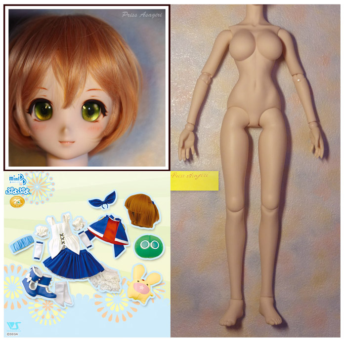 Кукла Volks Dollfie Dream с кастомной головой DDH-06, тело DDIII+DDH01 и ou...