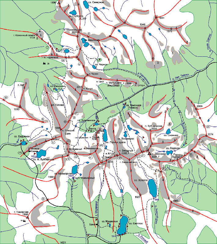 Красноярск ергаки карта