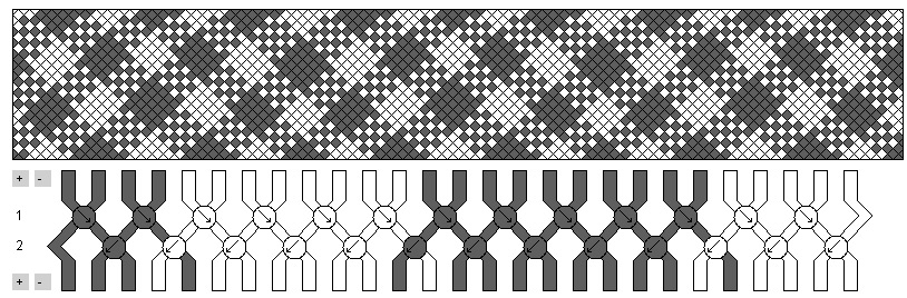 Схемы плетения фенечек прямого плетения 2 цвета